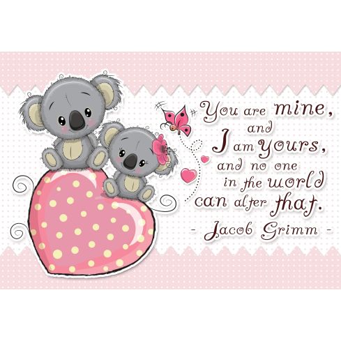 Dla Dzieci Dla Dziewczynek Zwierzęta Koale Serce Róż