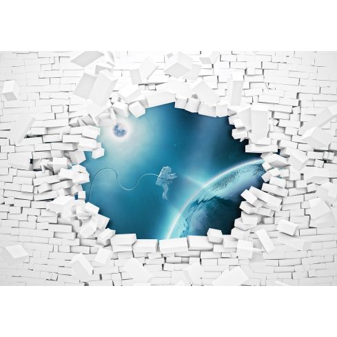 13745 - Ceglana ściana i astronauta w kosmosie