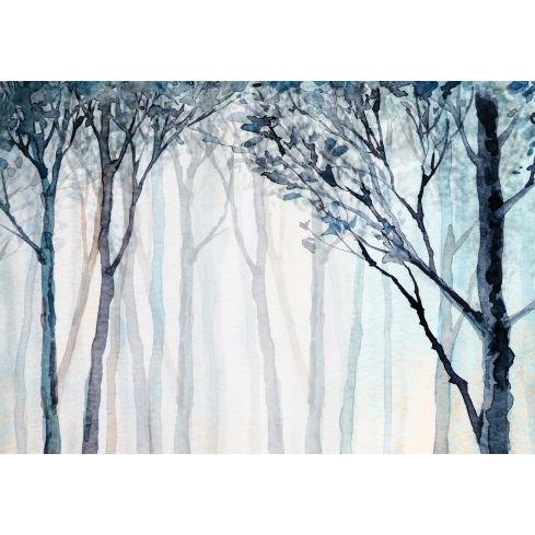 14033 - Sztuka Natura Akwarele Las Granatowy