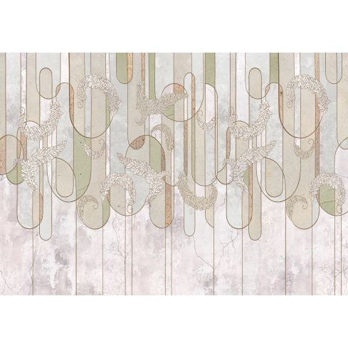 14131 - Abstrakcja Geometryczna Art Deco Pióra Kamień