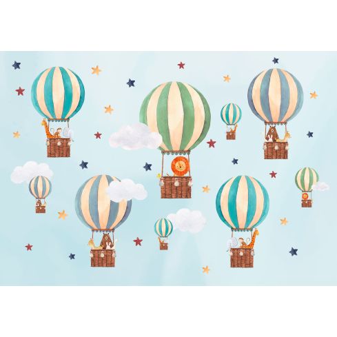 14146 - Dla Dzieci Niebo Balony Zwierzątka Gwiazdki