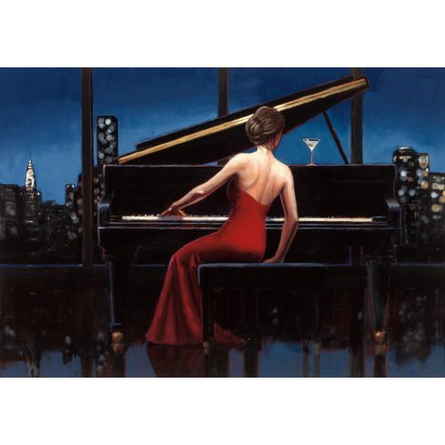 14348 - Postacie Miasto Niebo Muzyka Fortepian