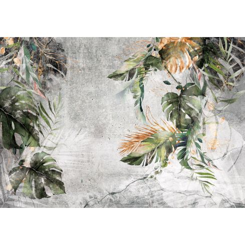 14510 - Struktura beton liście ściana