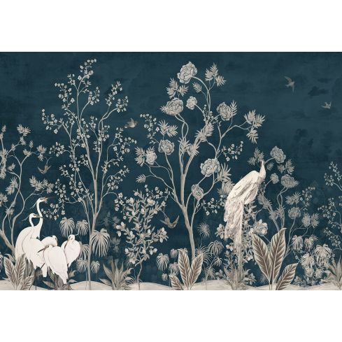 14607 - Natura drzewa żurawie kwiaty