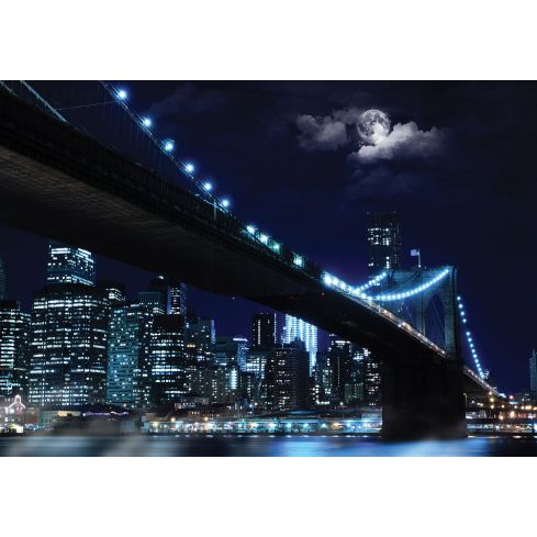 Miasto Nocą Most Nowy Jork
