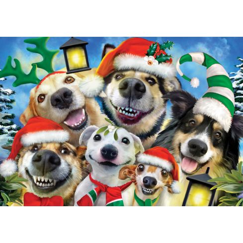 Zwierzęta Psy Święta Zabawne Mikołaje