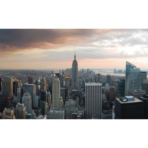Miasto Nowy Jork Krajobraz Wieżowce Niebo
