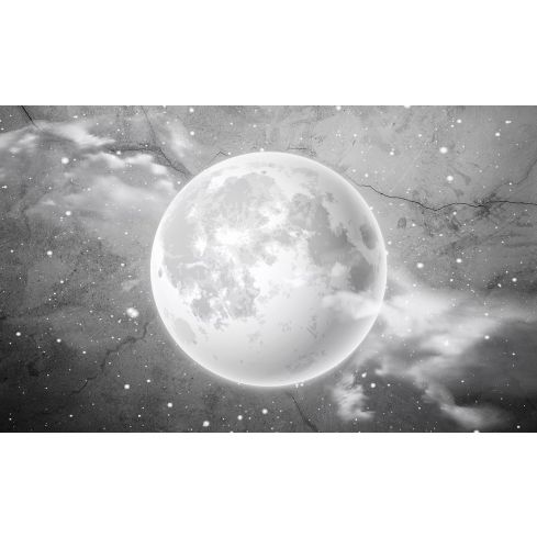 13574 - Księżyc na betonie - czarno-biały