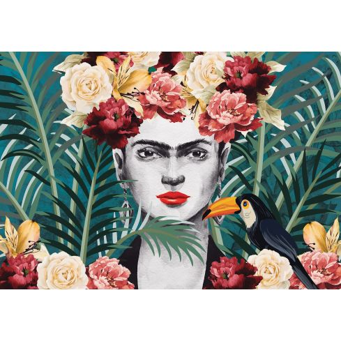 14110 - Sztuka Frida Kahlo Kwiaty Egzotyka 