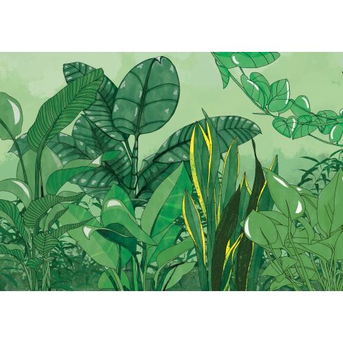14119 - Natura Rośliny Zielona Dżungla Liście 