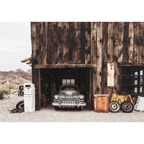 14140 - Styl Retro Samochód Oldtimer Garaż 