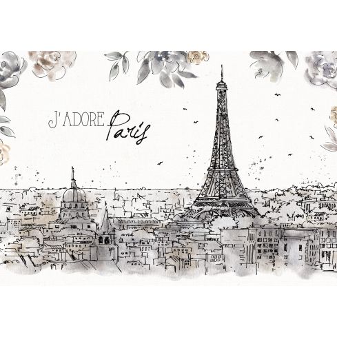 14357 - Miasto Paryż Rysunek Liście
