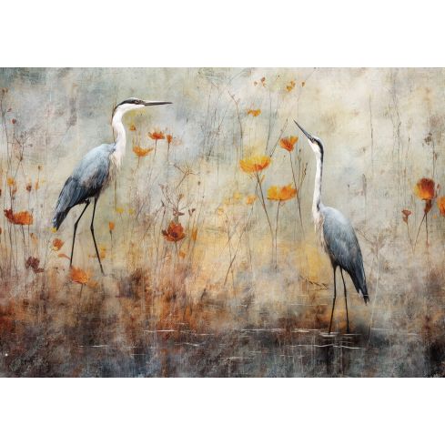15023 - Sztuka Abstrakcja Ptaki Czaple
