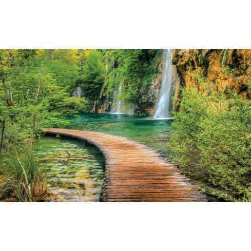 Krajobraz Wodospad Natura Drewniana Kładka